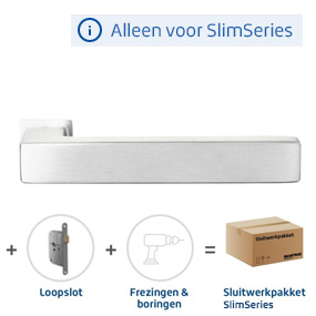 Sluitwerkpakket voor slimseries one gelakte deuren